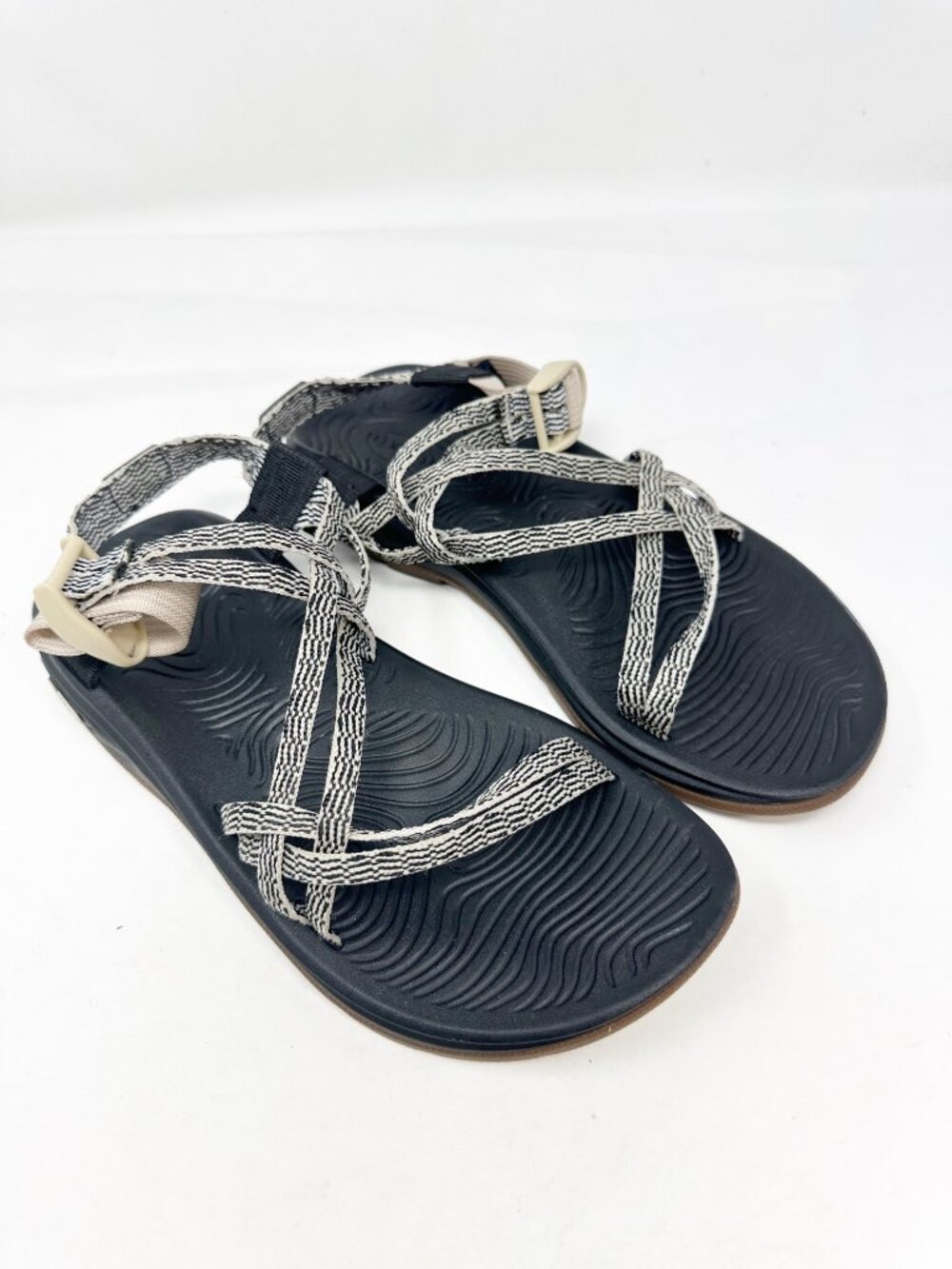 Chaco Women's Z/Volv X Strappy Hiking Sandals Black White Size 8